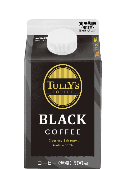 TULLY’S COFFEE <br>BLACK COFFEE <br>紙パック 500ml